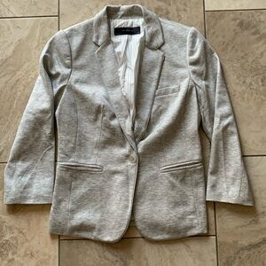 Soft gray sweater blazer | one button, lined